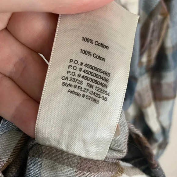 Aritzia Wilfred Free Plaid Long Sleeve 100% Cotton Button Down Shirt  S - Picture 4 of 10